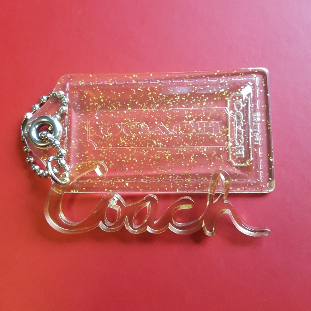 Coach Poppy Glitter hangtag